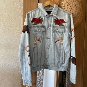 PacSun embroidered denim jacket (unisex)